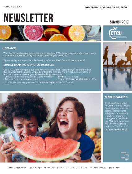 CTCU's Summer 2017 Newsletter